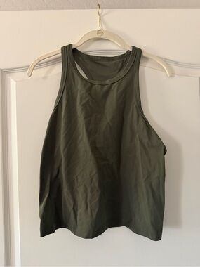 lululemon athletica Olive Green High-Neck Racerback Tank